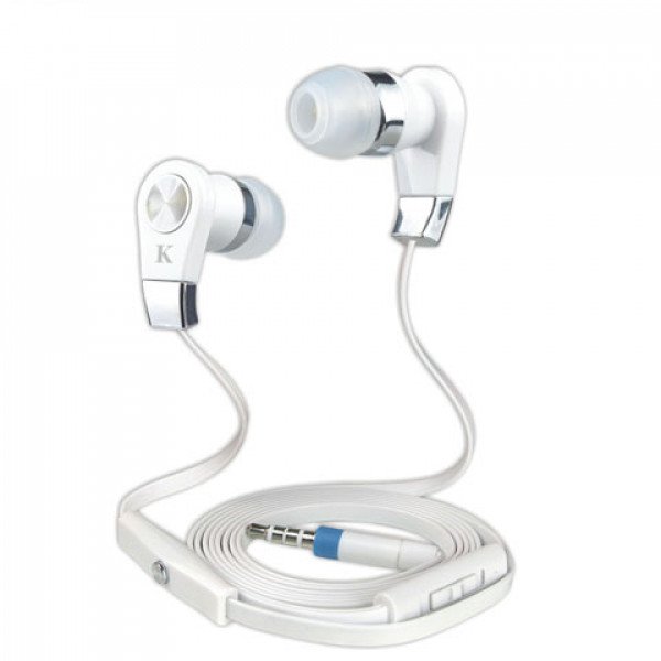 Wholesale KIK 999 Stereo Earphone Headset with Mic and Volume Control (999 White)